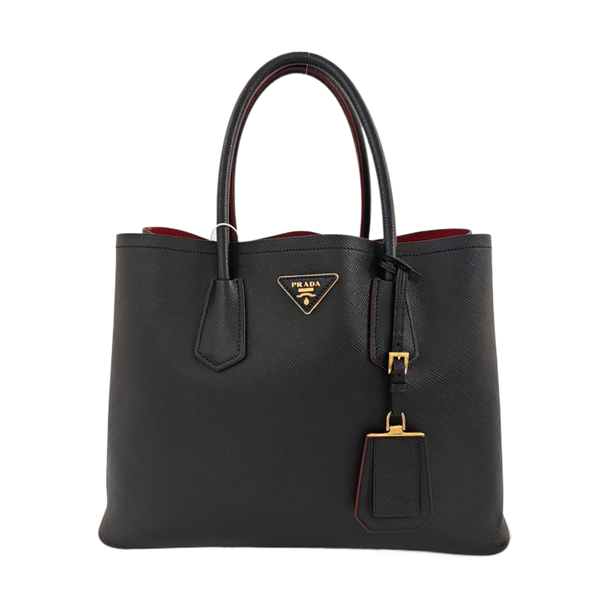 Double Saffiano Calfskin Black