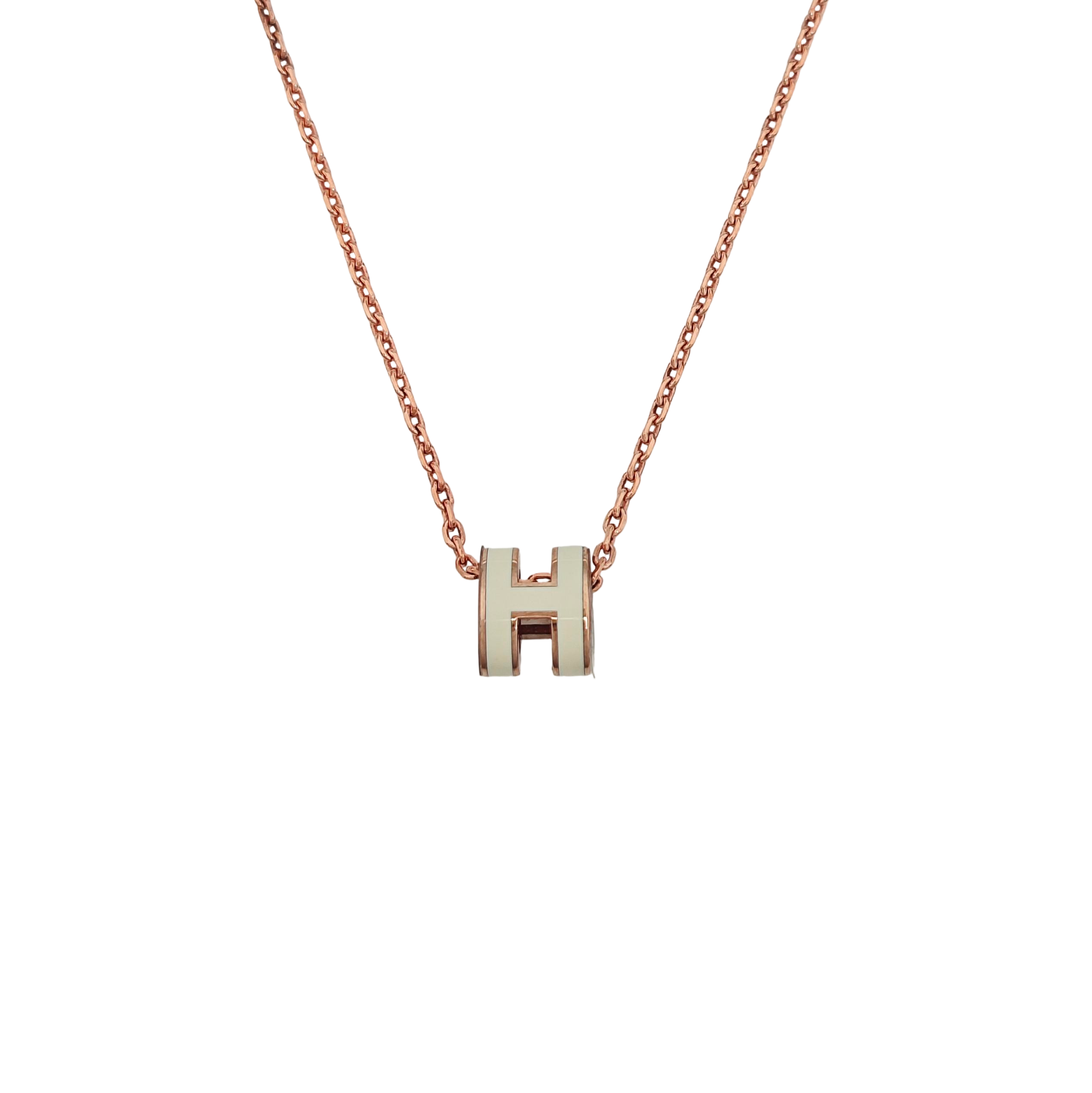 Pop H Metal Rose Gold Necklace