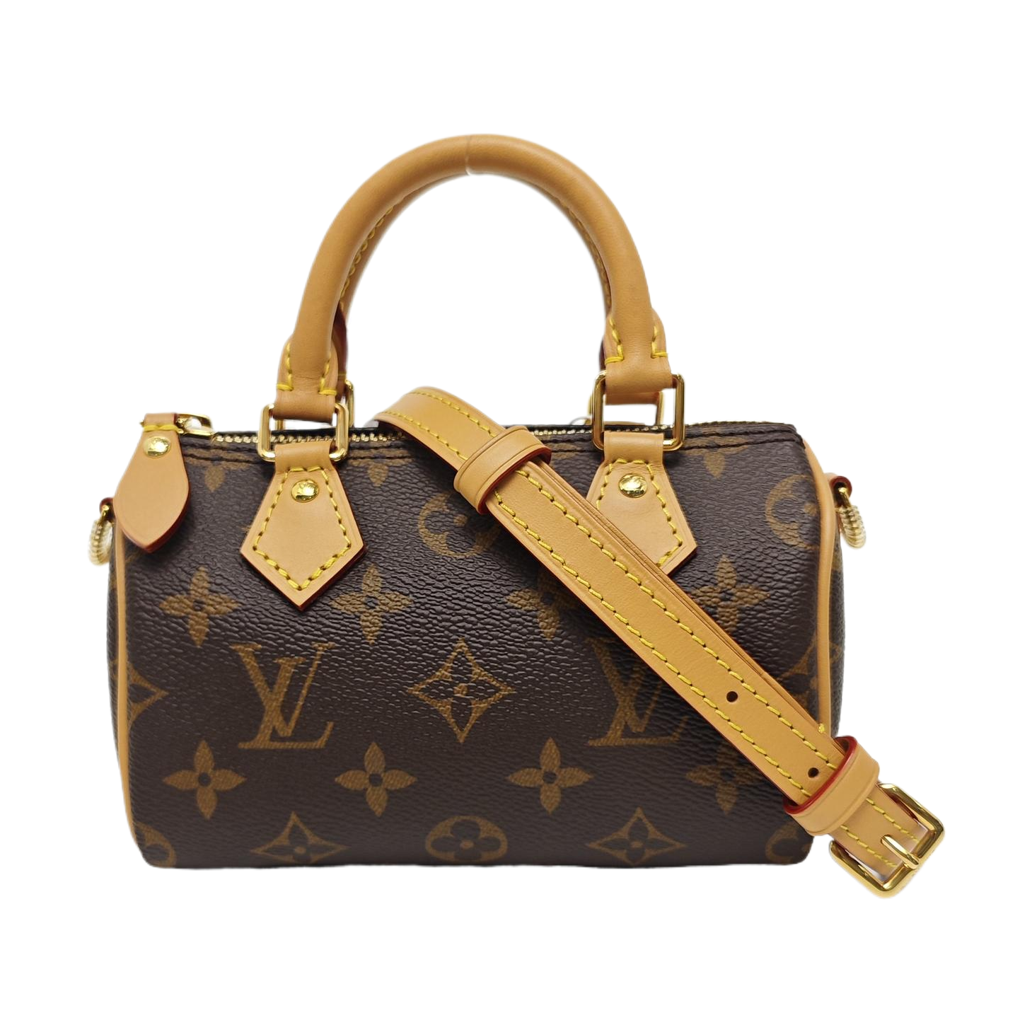 SPEEDY Nano Monogram Coated Canvas Brown