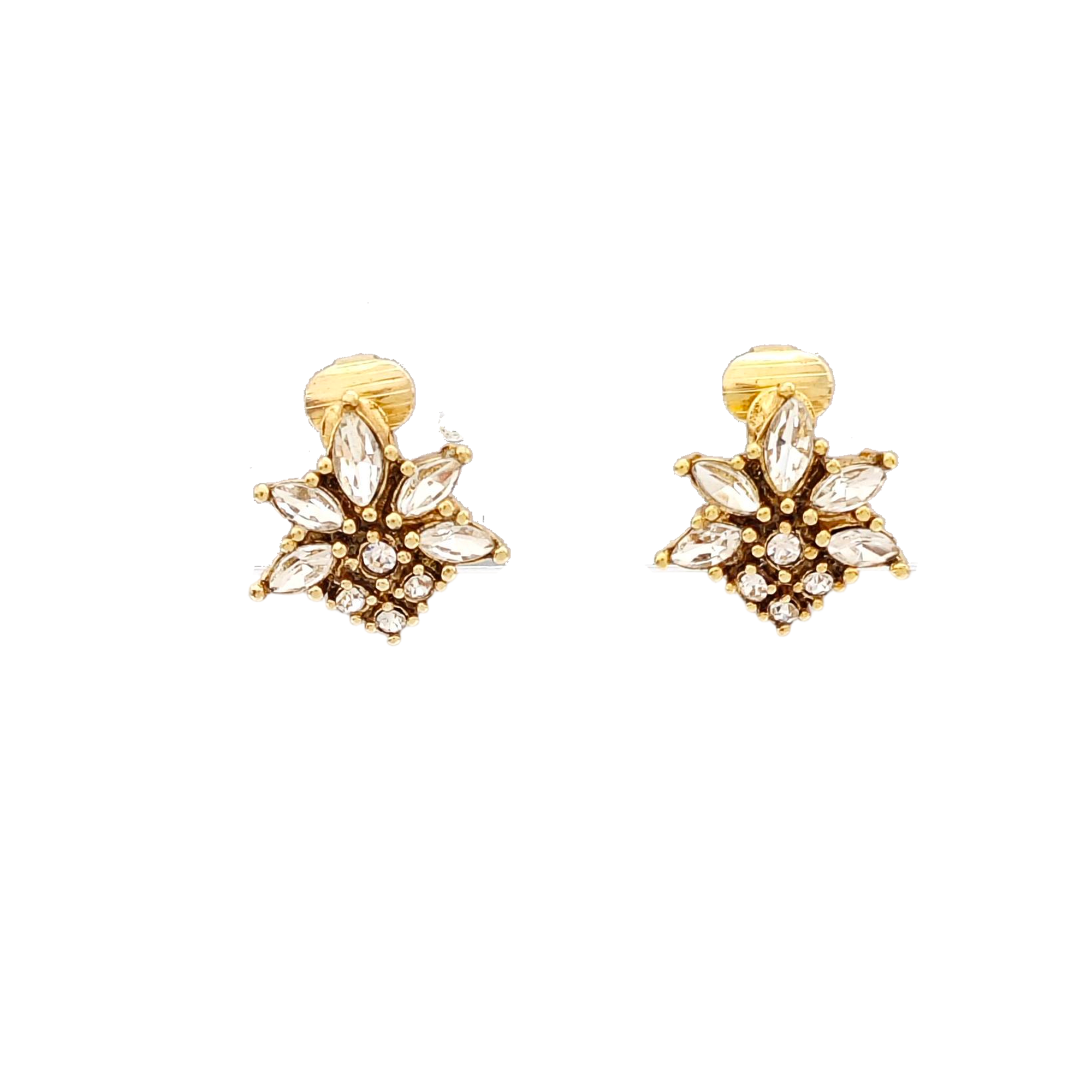 Metal Gold Clip On Earrings