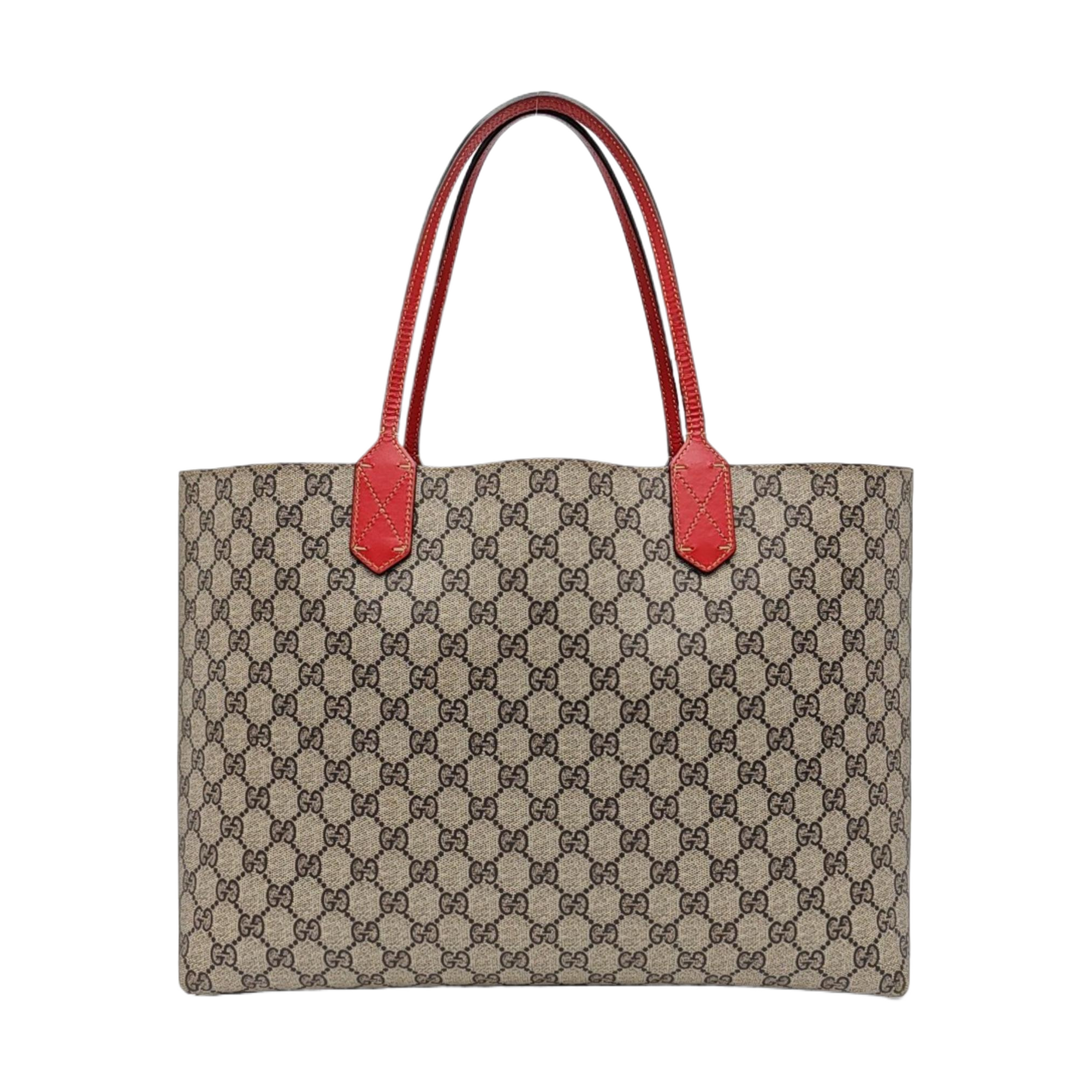 Monogram Coated Canvas Tote Bag Medium Beige