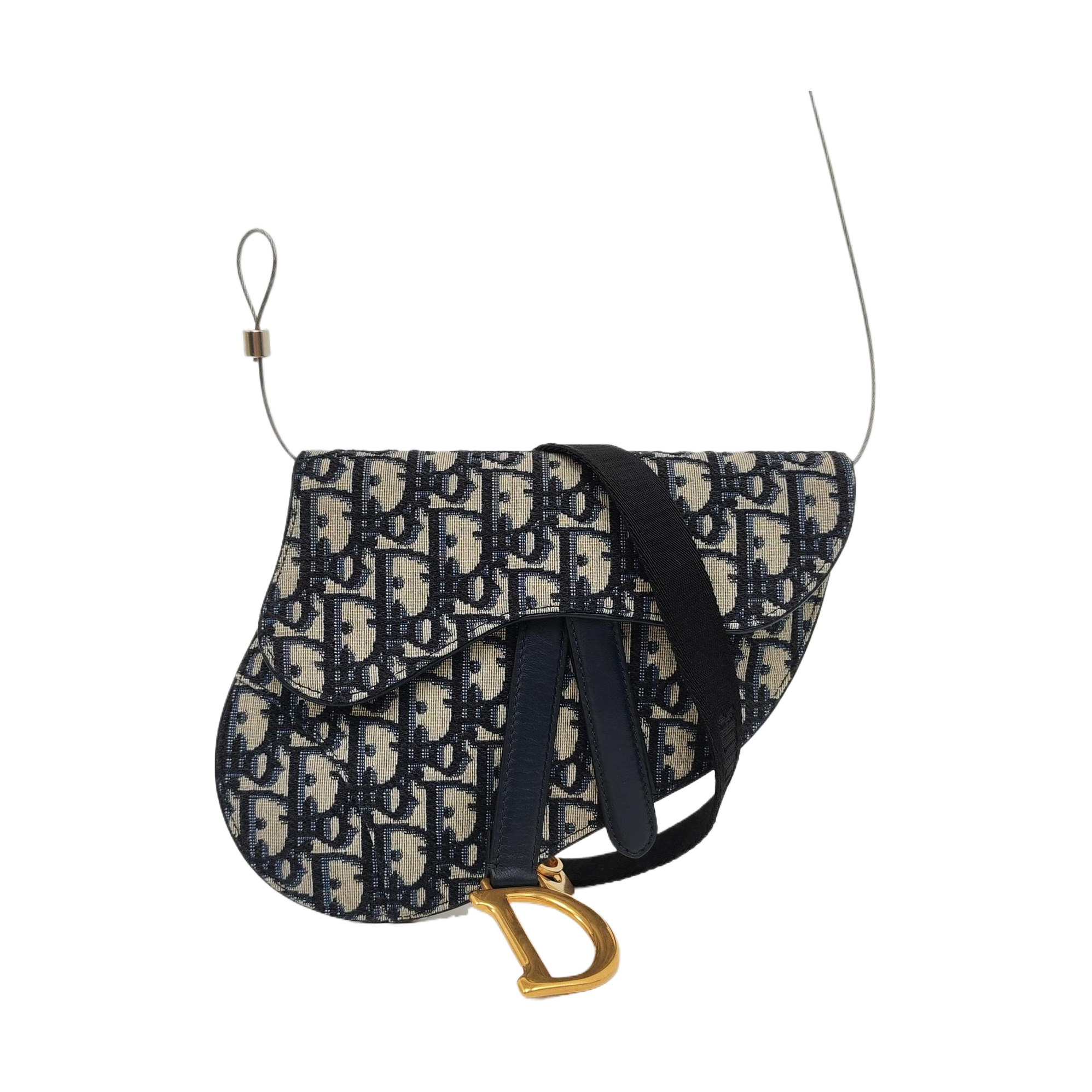 Authenticated pre-owned  Saddle Monogram Canvas Blue - Belt Bag at Looply