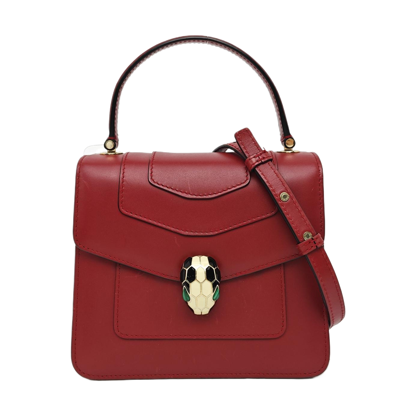 SERPENTI FOREVER Small Quilted Calfskin Red