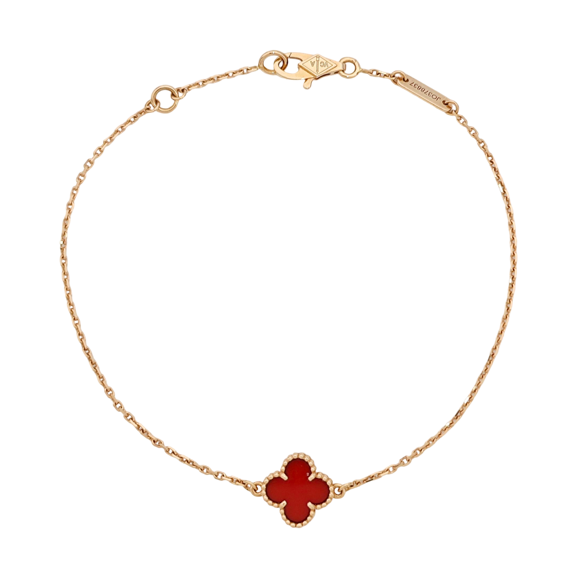 Sweet Alhambra 18k Rose Gold Bracelet
