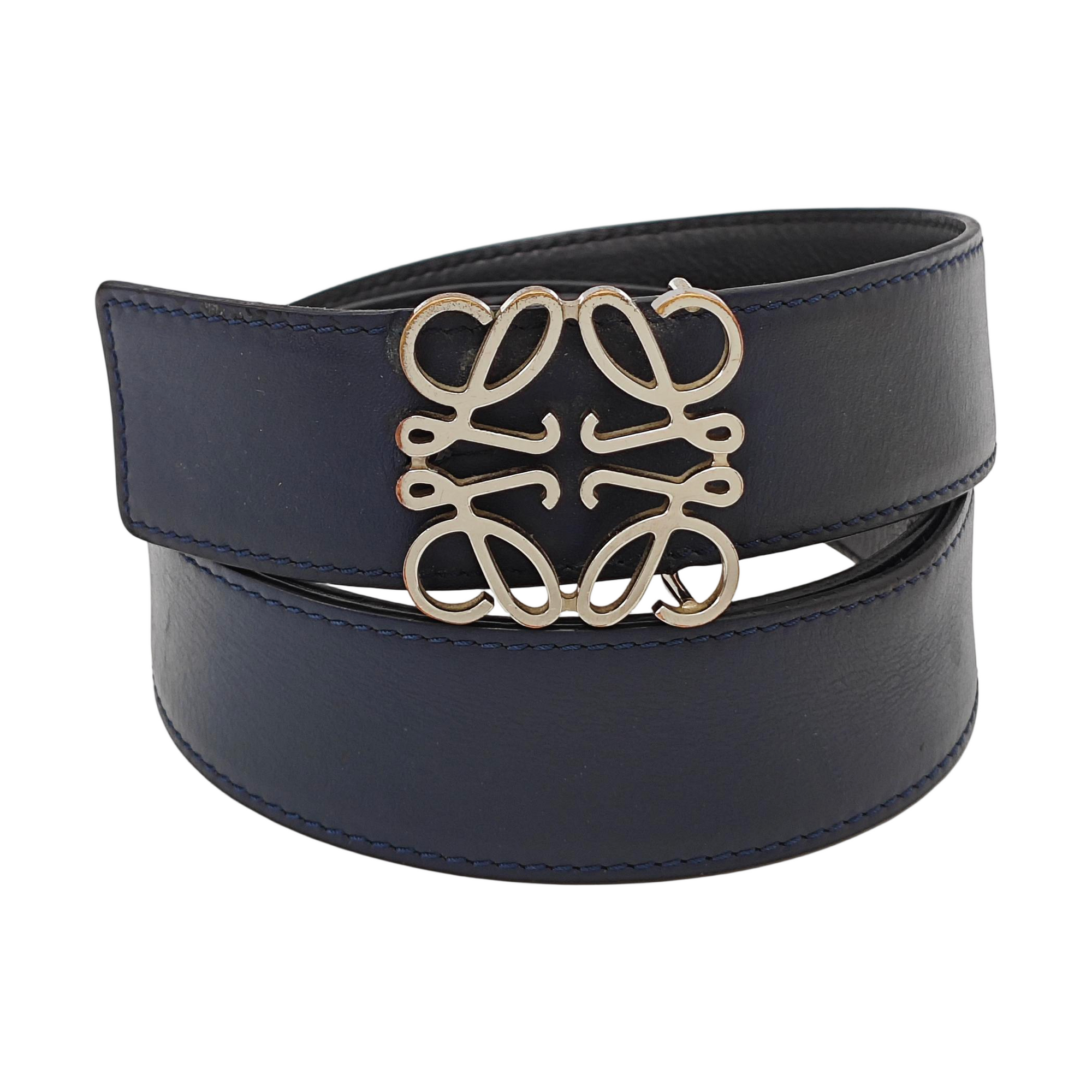 Leather Belt Blue