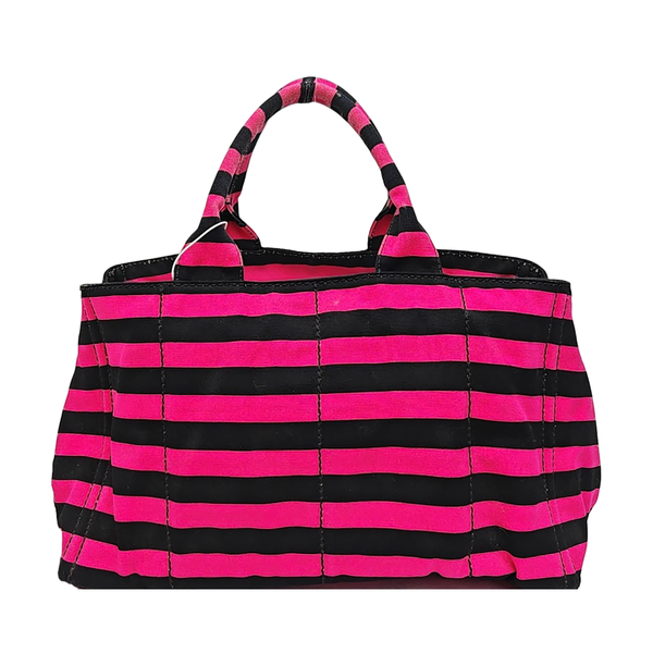 Quilted Canvas Tote Bag Multicolor