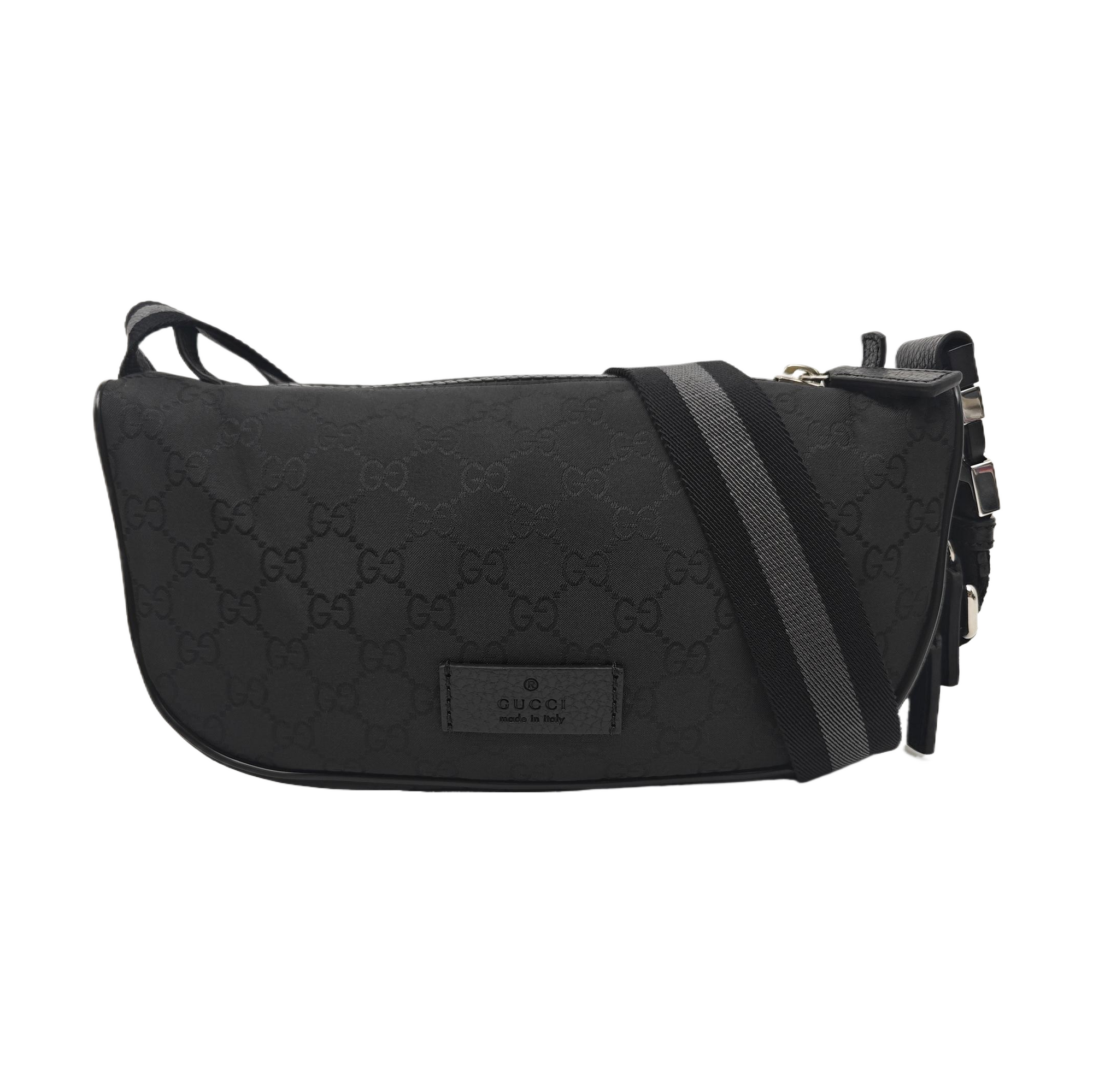 Monogram Canvas Shoulder Bag Black