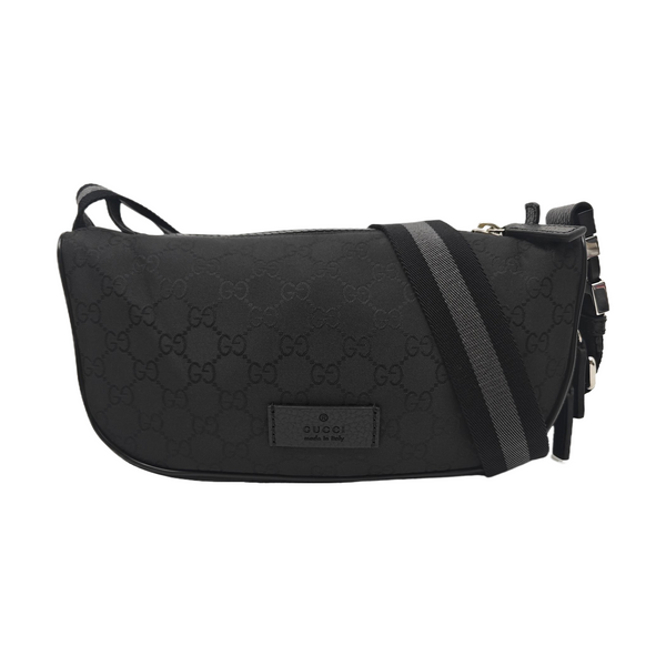 Monogram Canvas Shoulder Bag Black