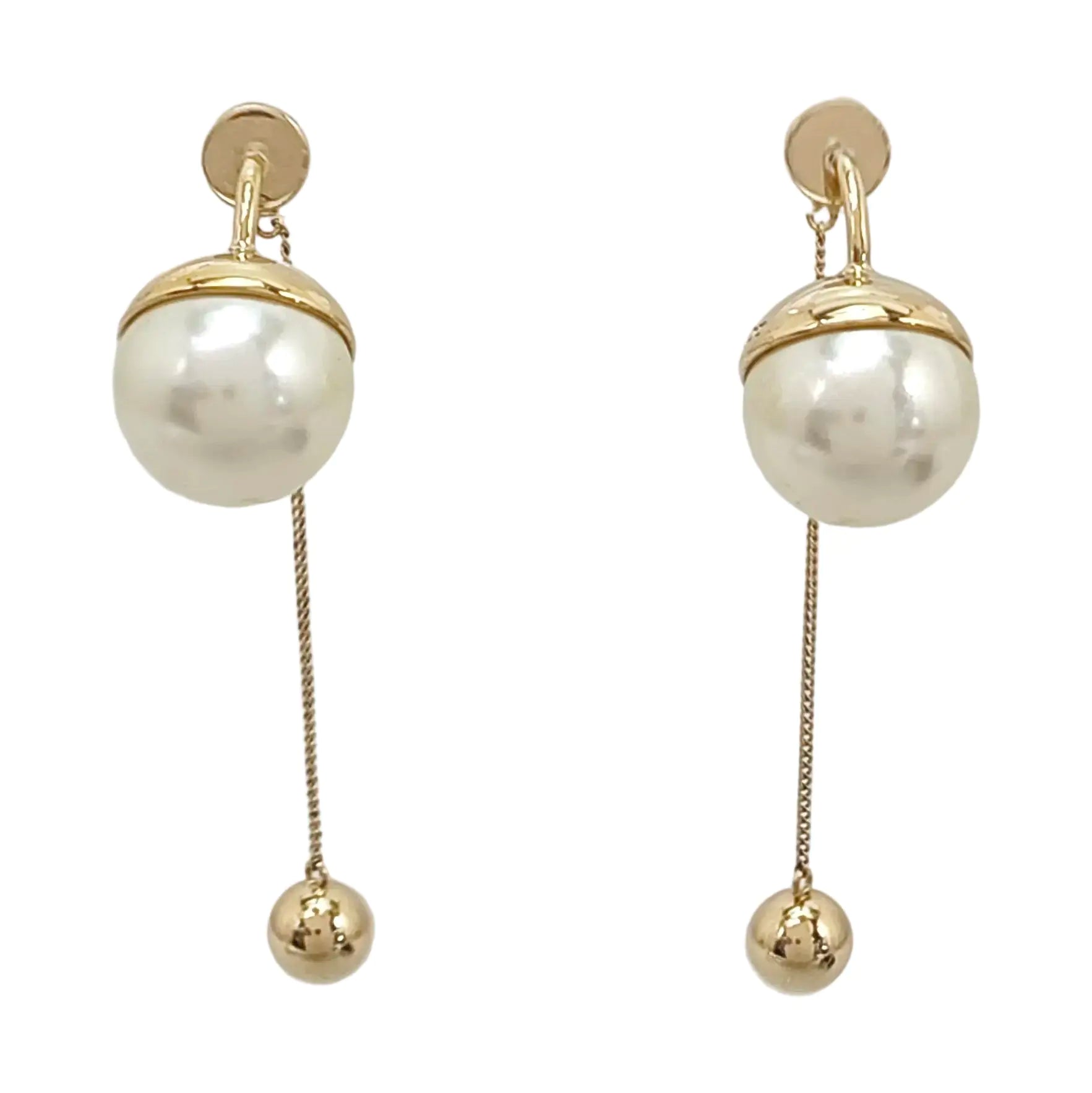 Dior Tribales Metal White Stud Earrings