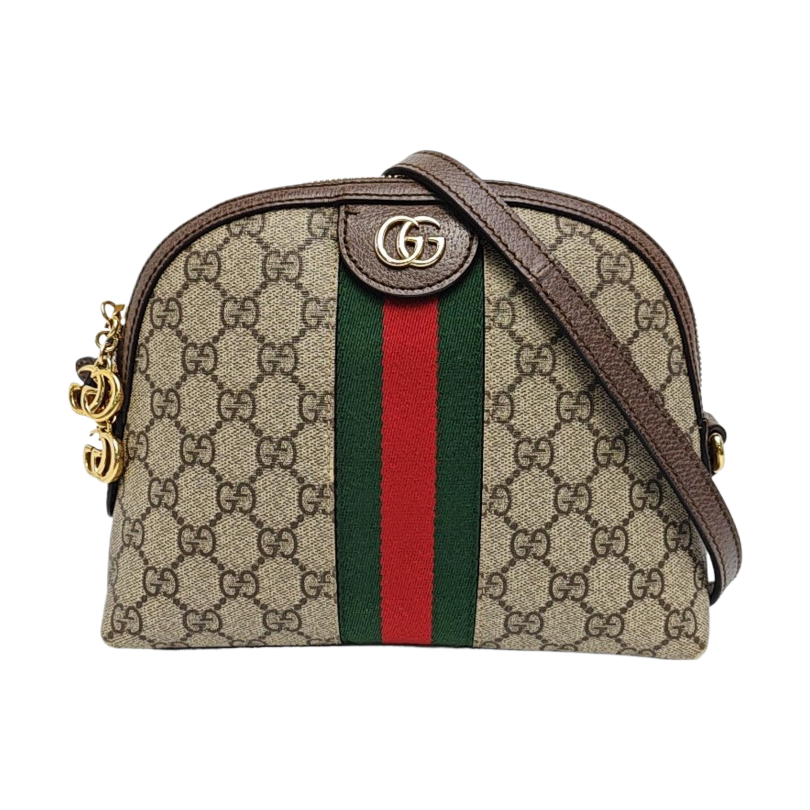 Ophidia Small Monogram Lona Revestida Beige