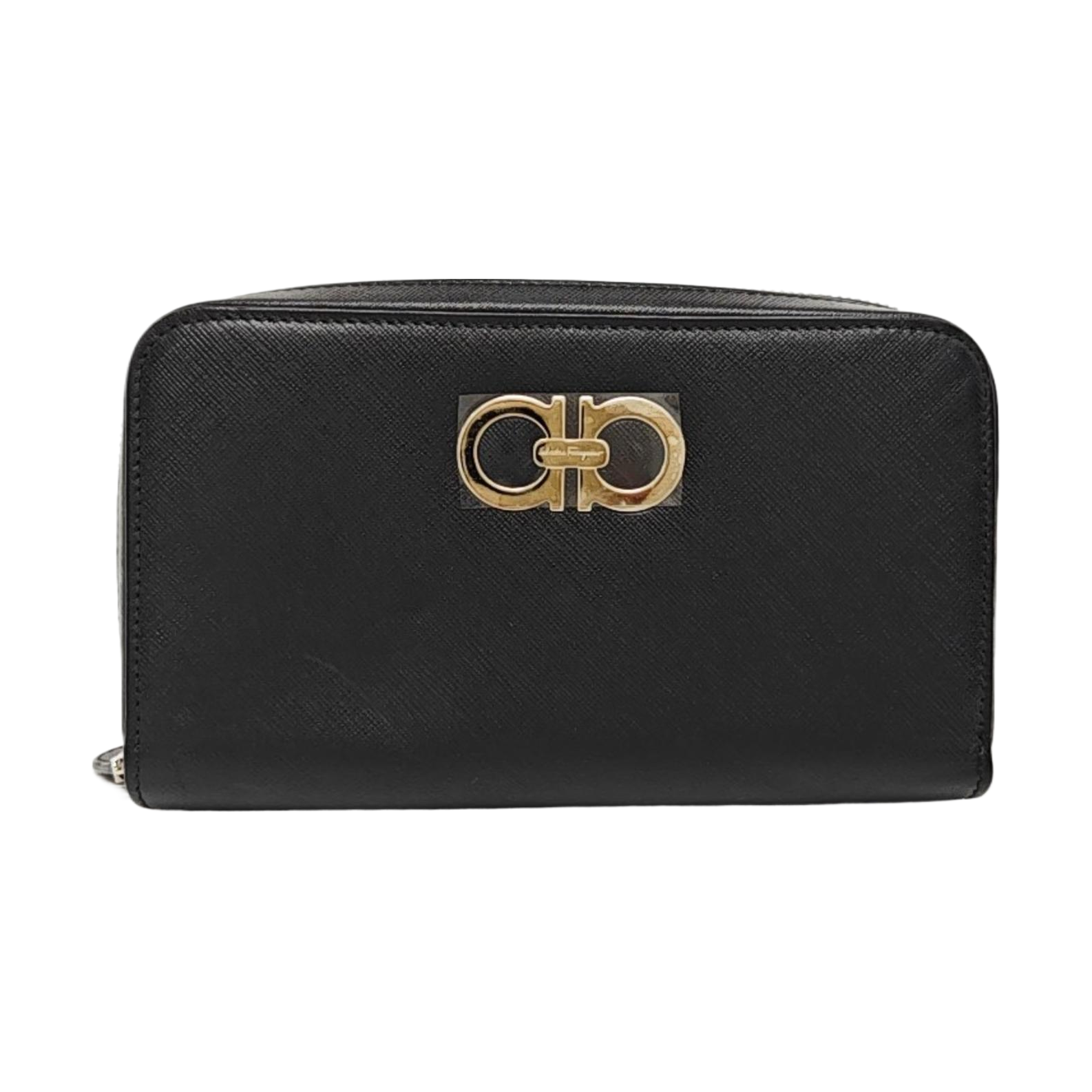 Gancini Calfskin Black Wallet