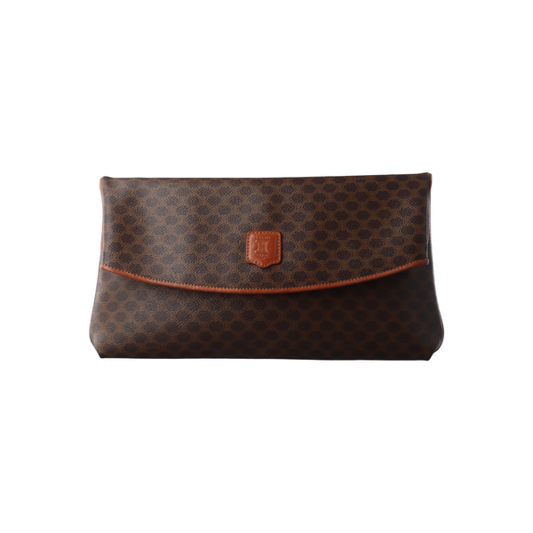 MACADAM CLUTCHES Coated Canvas Brown