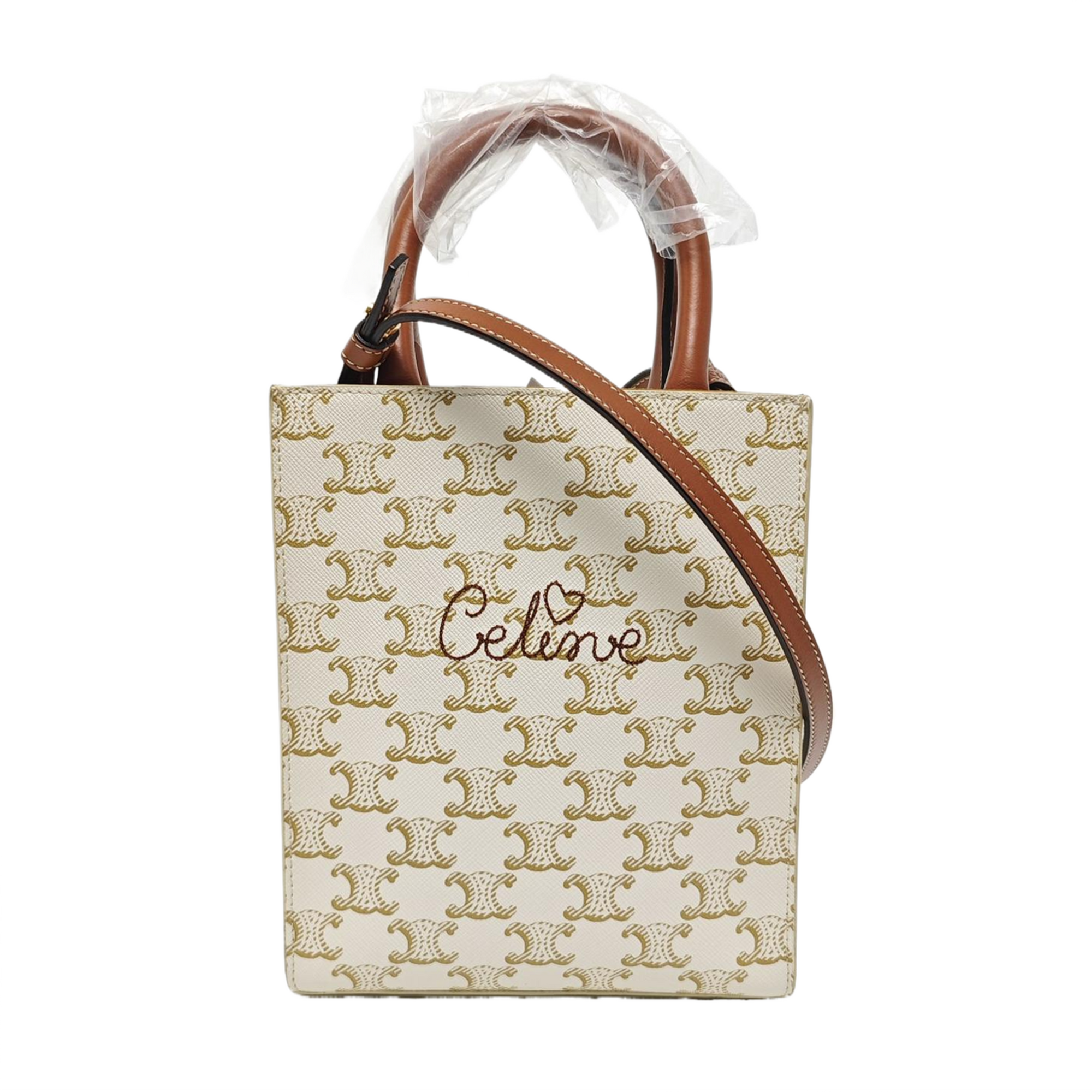 CABAS Mini Coated Canvas White