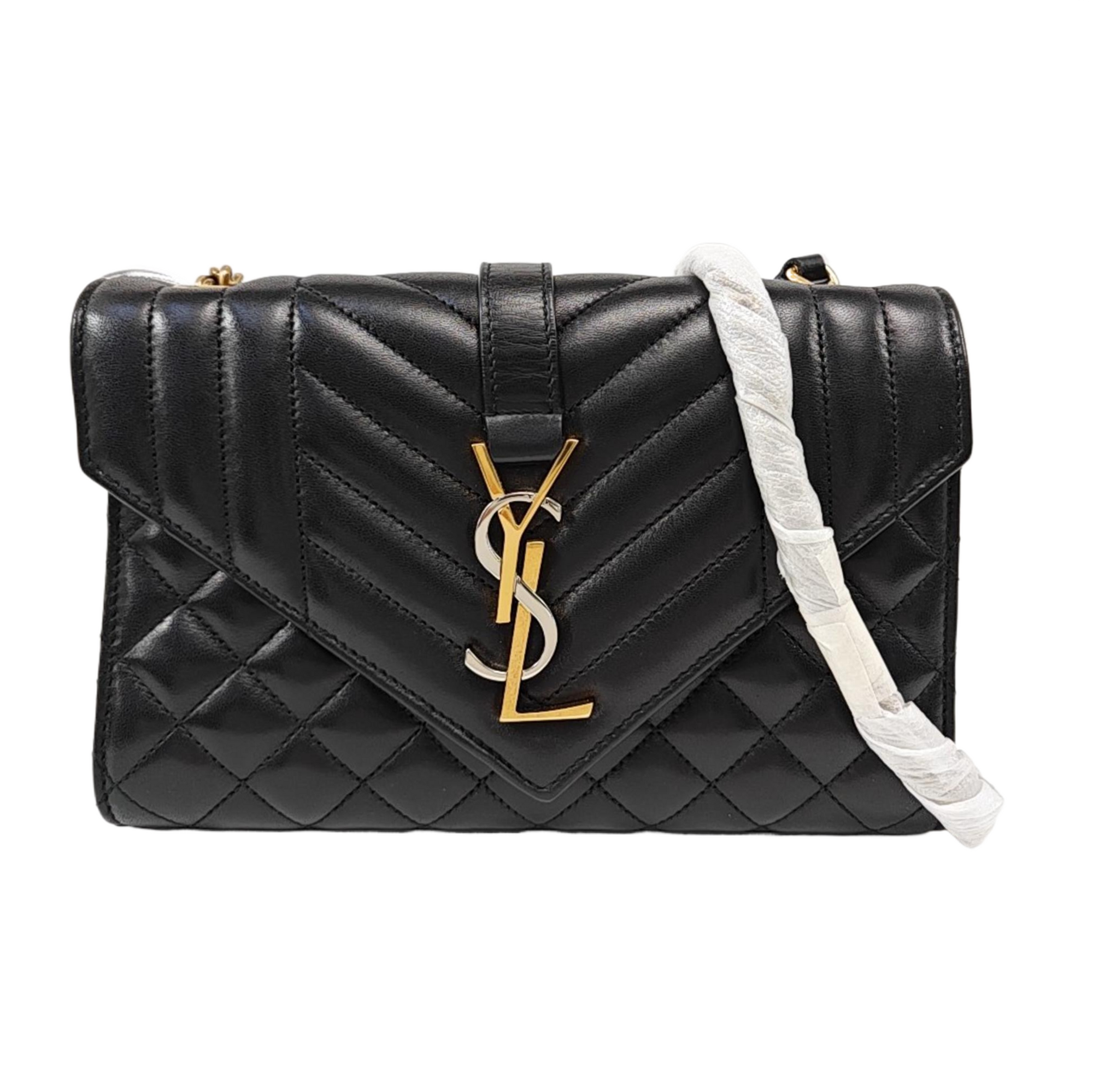 ENVELOPE Small Quilted Lambskin Black
