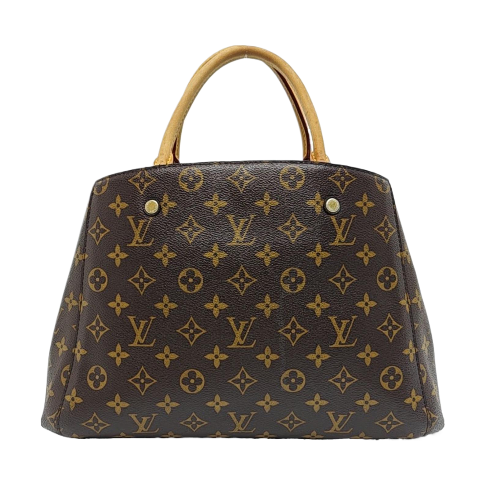 MONTAIGNE GM Monogram Coated Canvas Brown