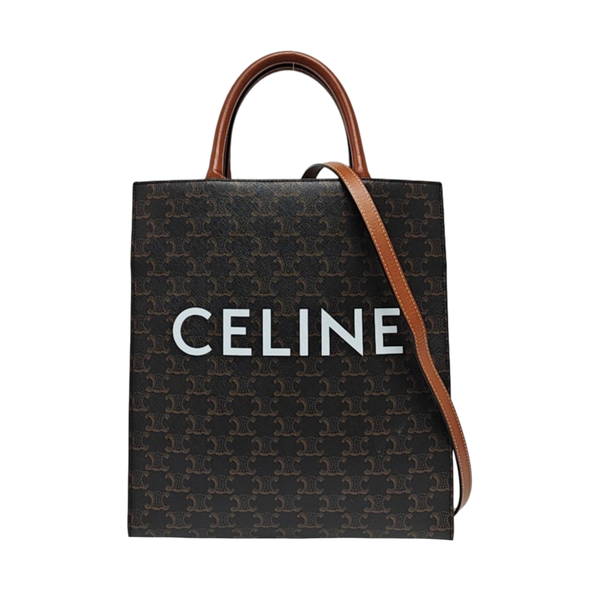 CABAS CELINE Small Coated Canvas Brown
