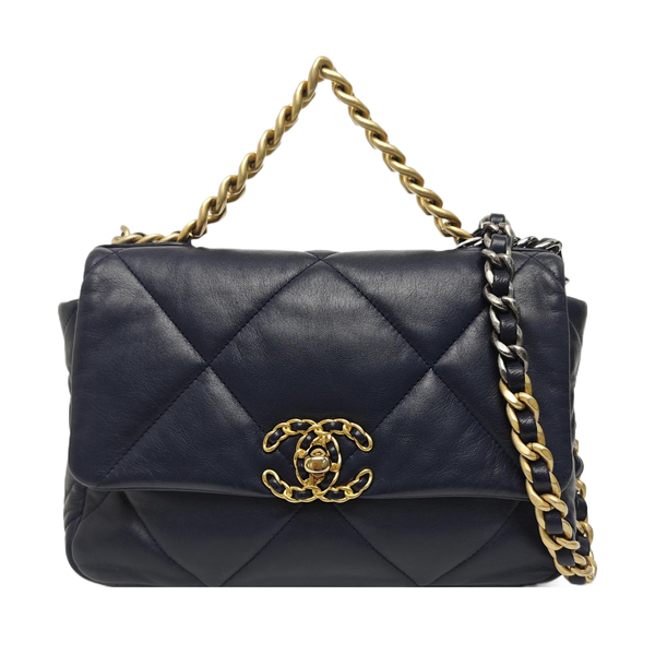 CHANEL 19 Small Quilted Lambskin Blue