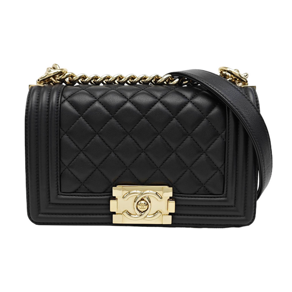 BOY CHANEL Small Quilted Lambskin Black