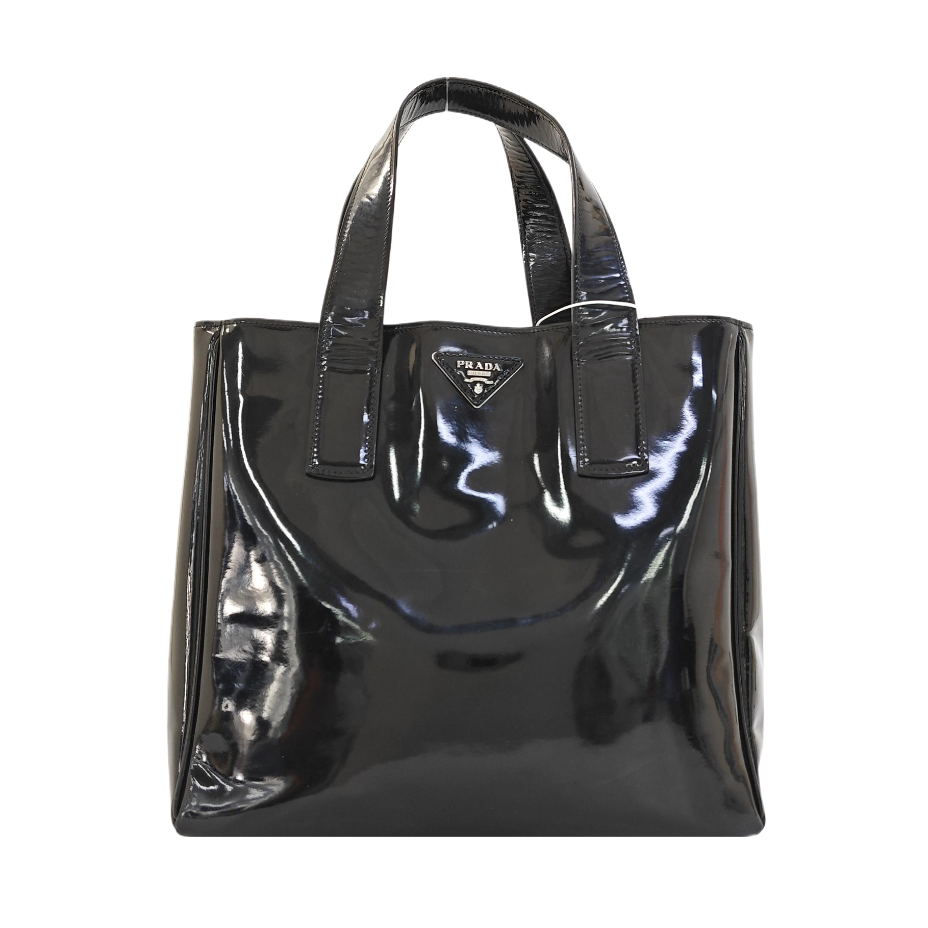 Patent Leather Tote Bag Black