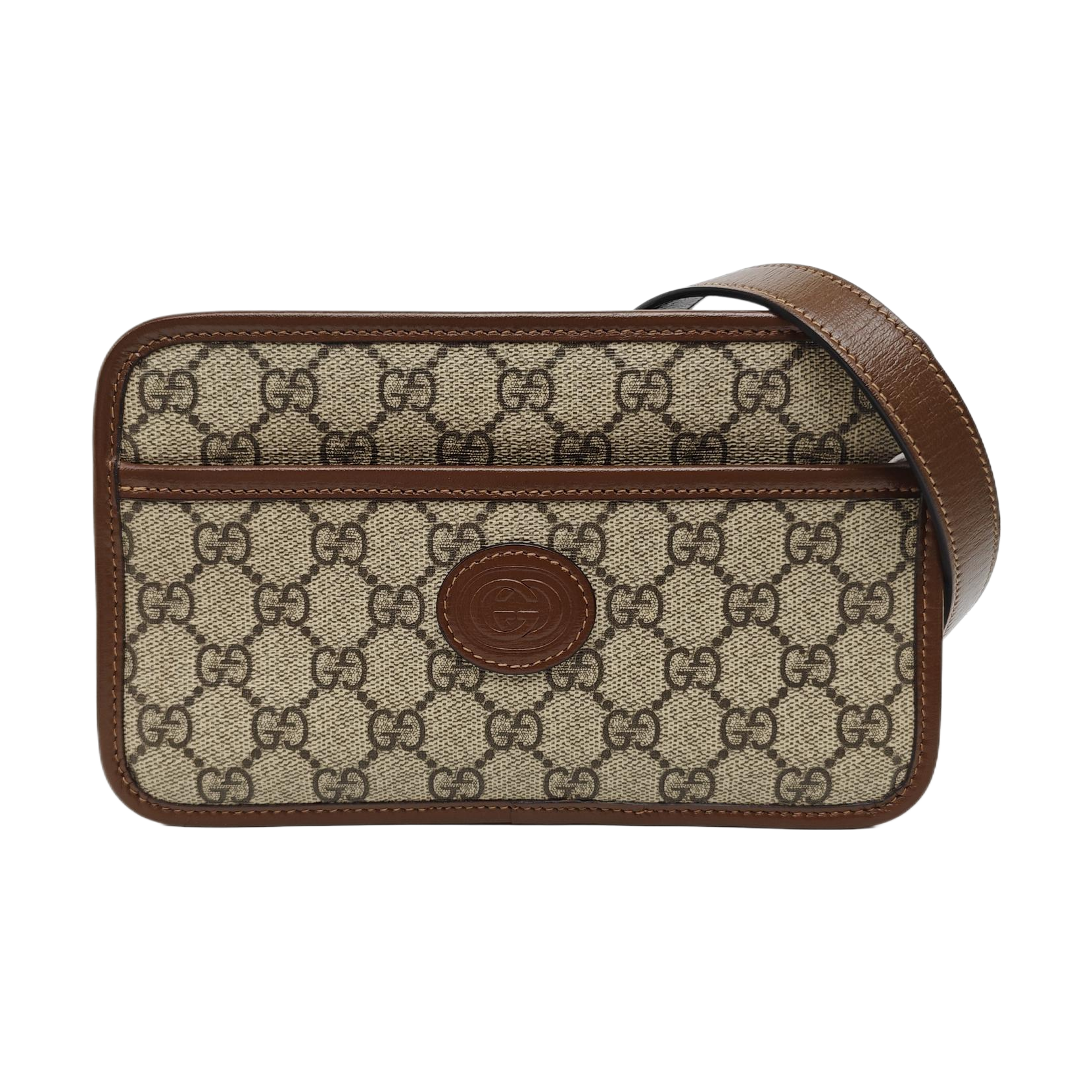 GG Supreme Mini Monogram Coated Canvas Beige