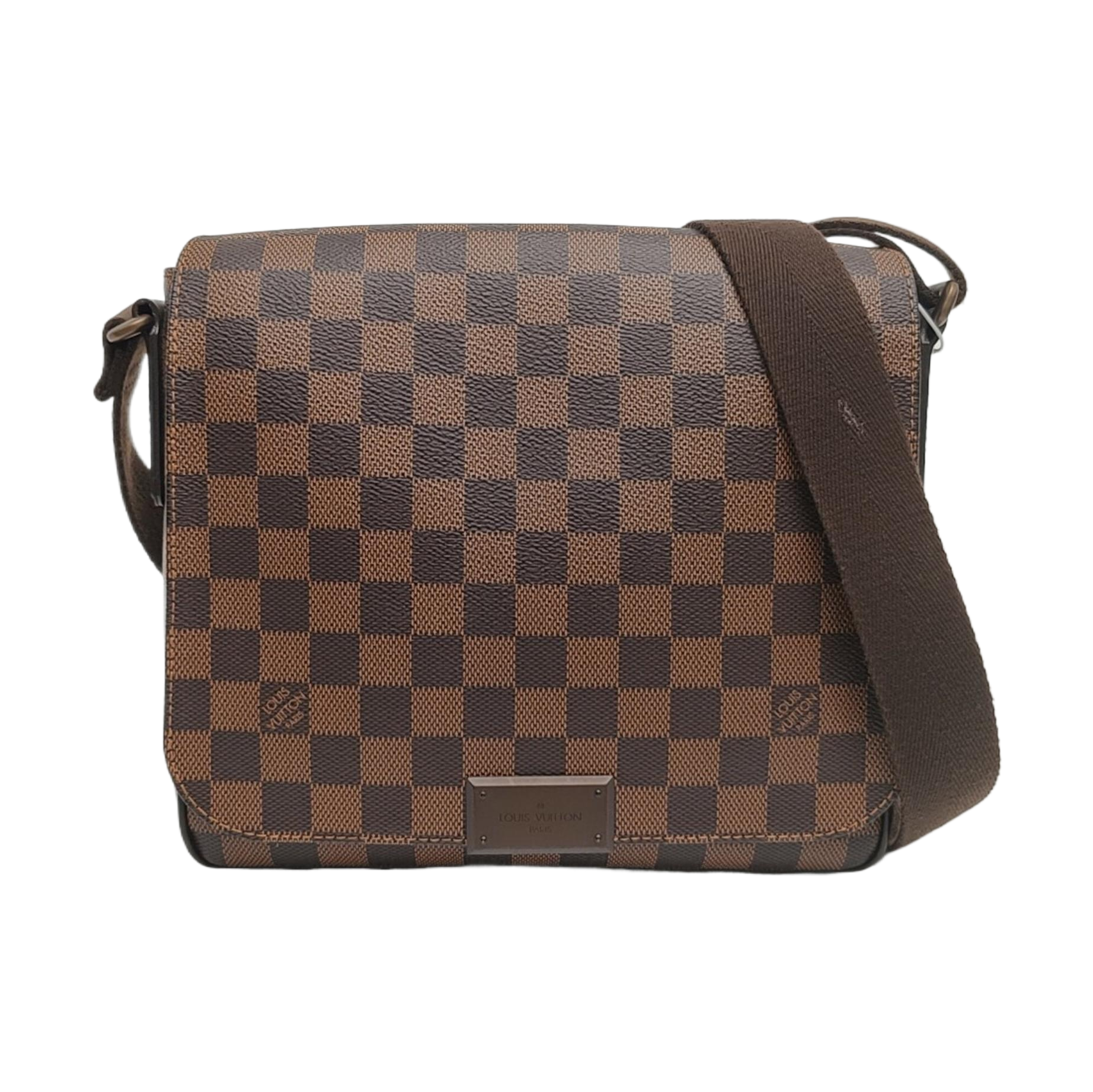 DISTRICT PM Damier Ebene Coated Canvas Brown
