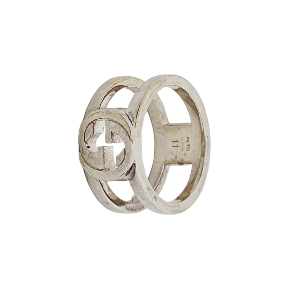 Interlocking G 925 Sterling Silver Ring EU 50