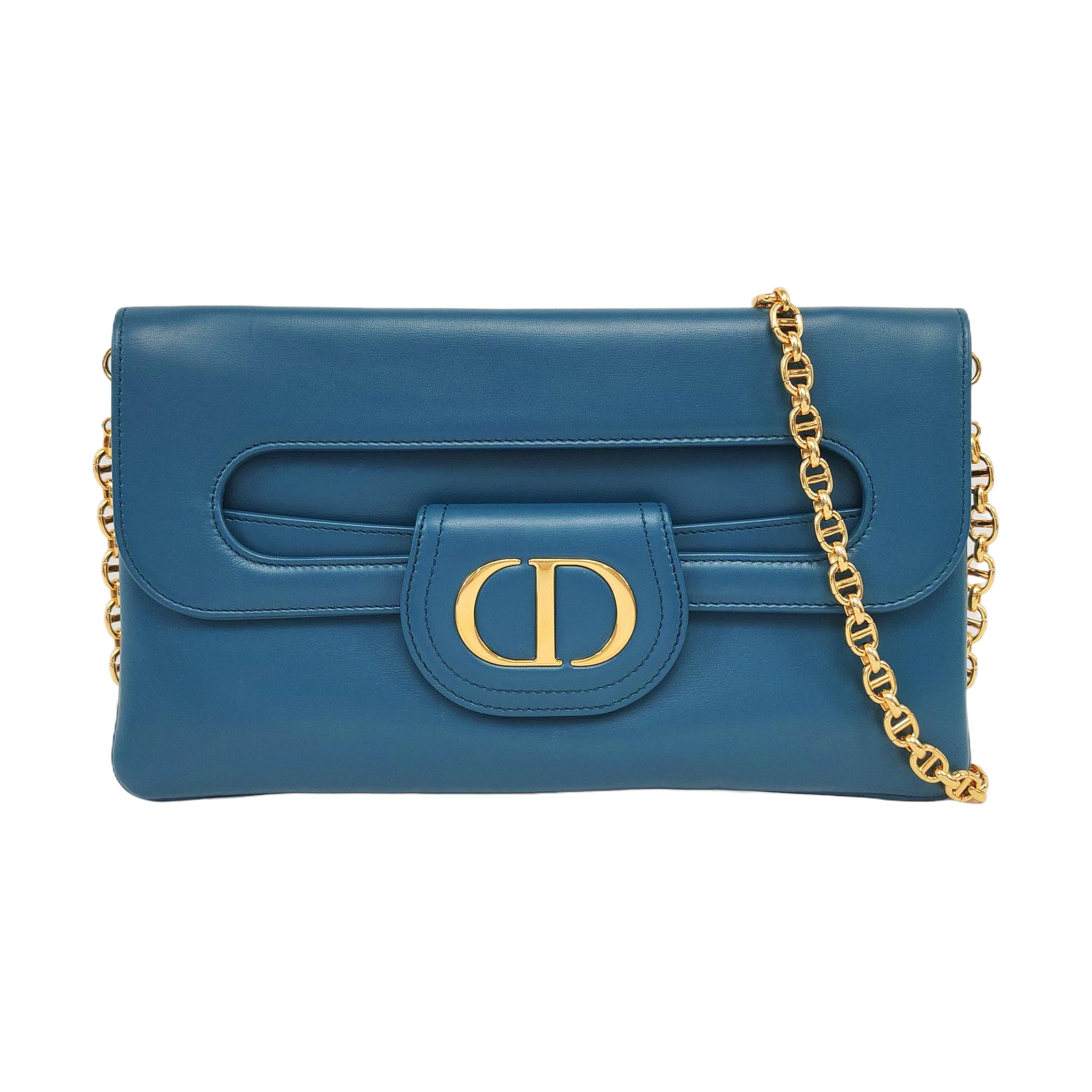 Diordouble Medium Calfskin Blue