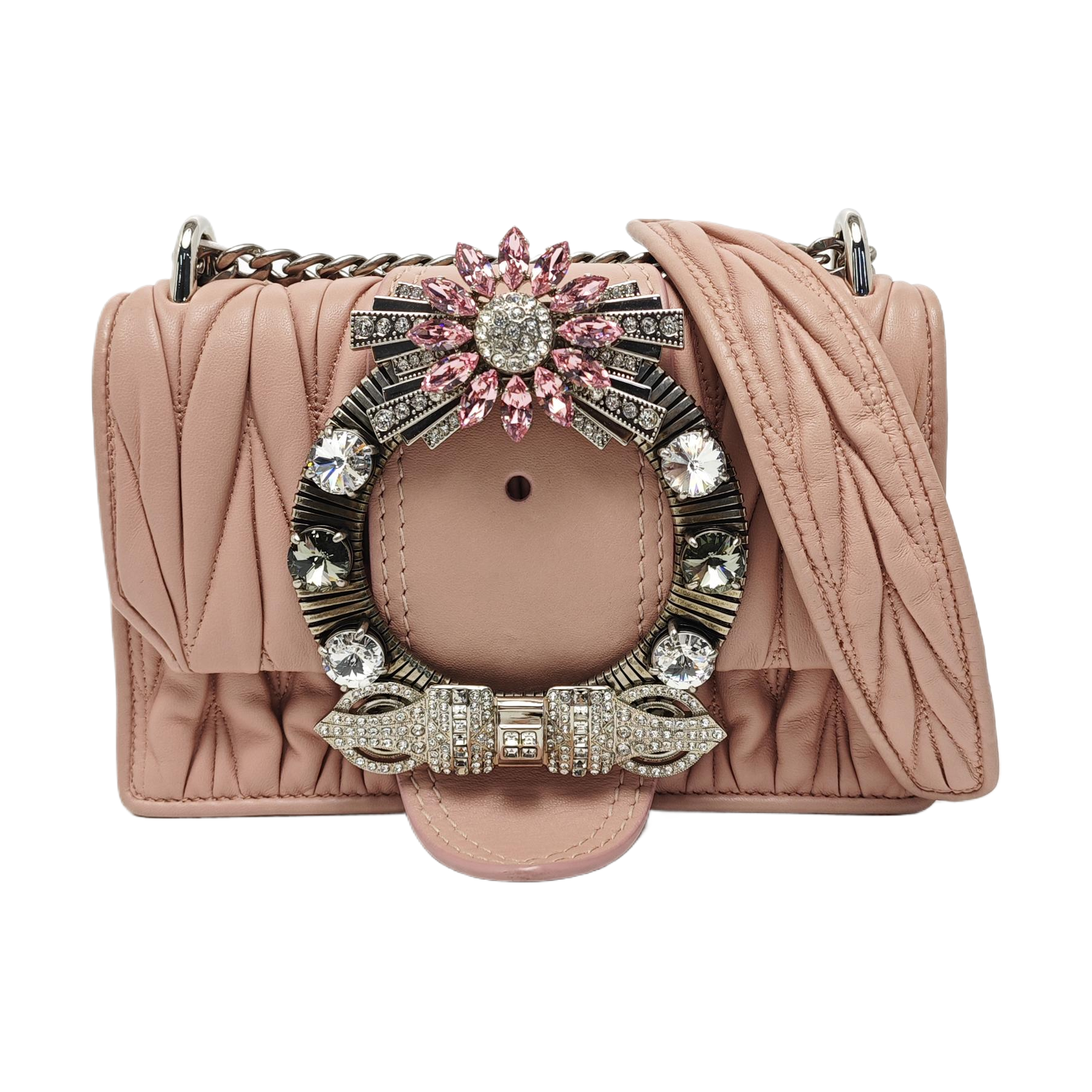 Miu Lady Quilted Lambskin Pink
