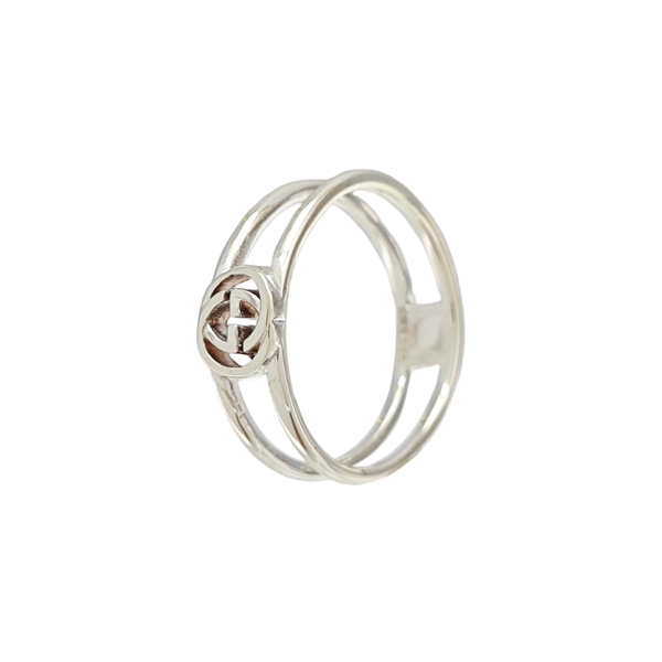 Interlocking G 925 Sterling Silver Ring EU 59