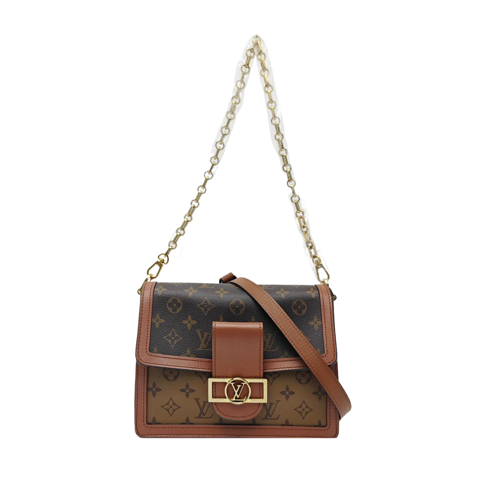 DAUPHINE MM Monogram Coated Canvas Brown