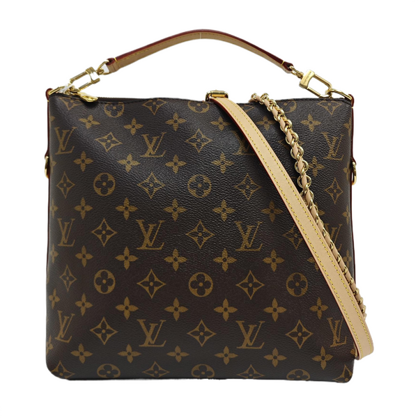 Monogram Coated Canvas Shoulder Bag Brown