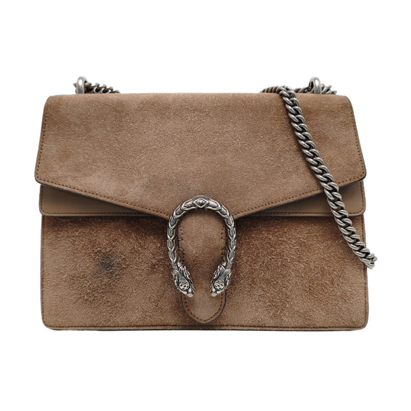 Authenticated pre-owned  Dionysus Medium Suede Brown - Shoulder Bag at Looply