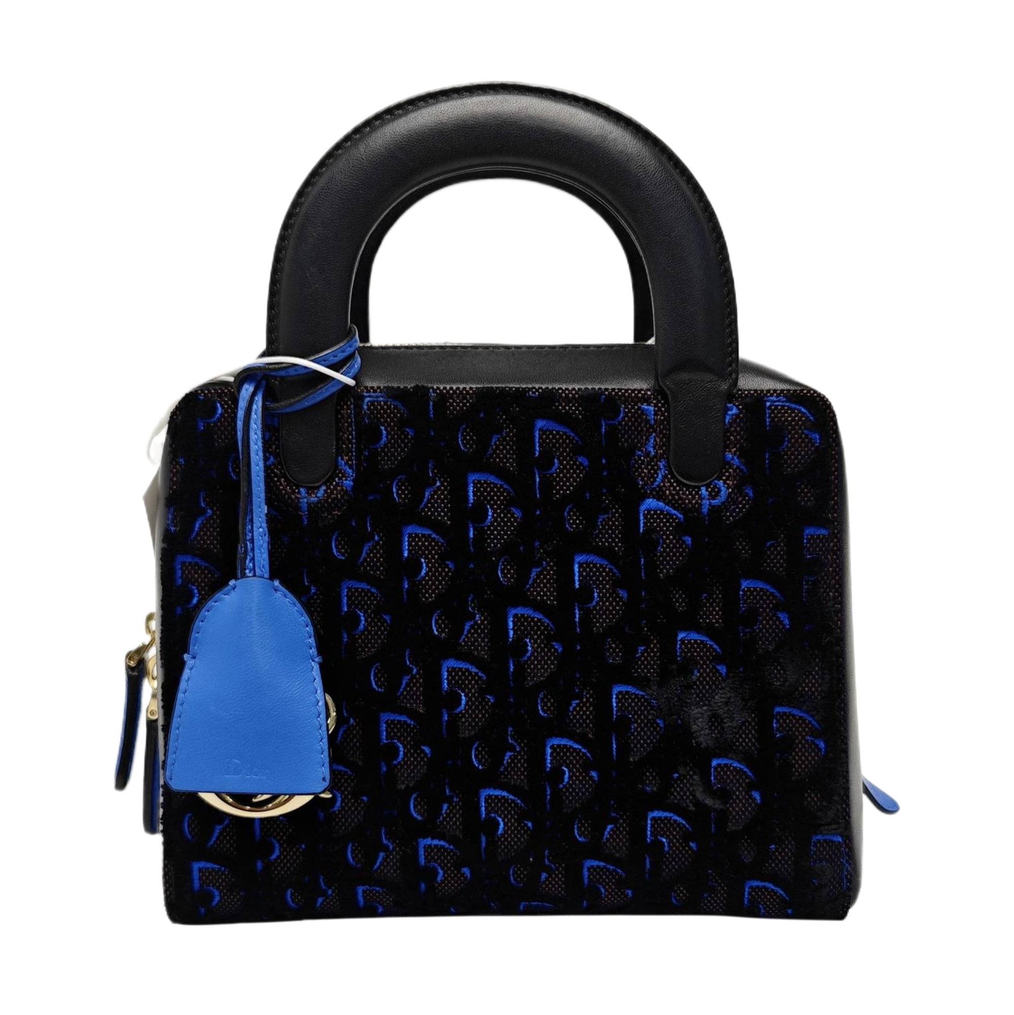 Lily Small Oblique Velvet Black