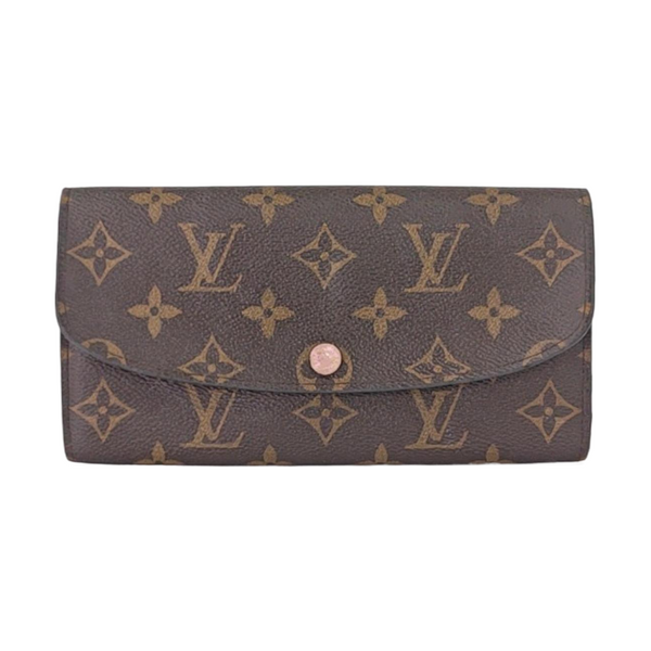 EMILIE Monogram Coated Canvas Brown Wallet