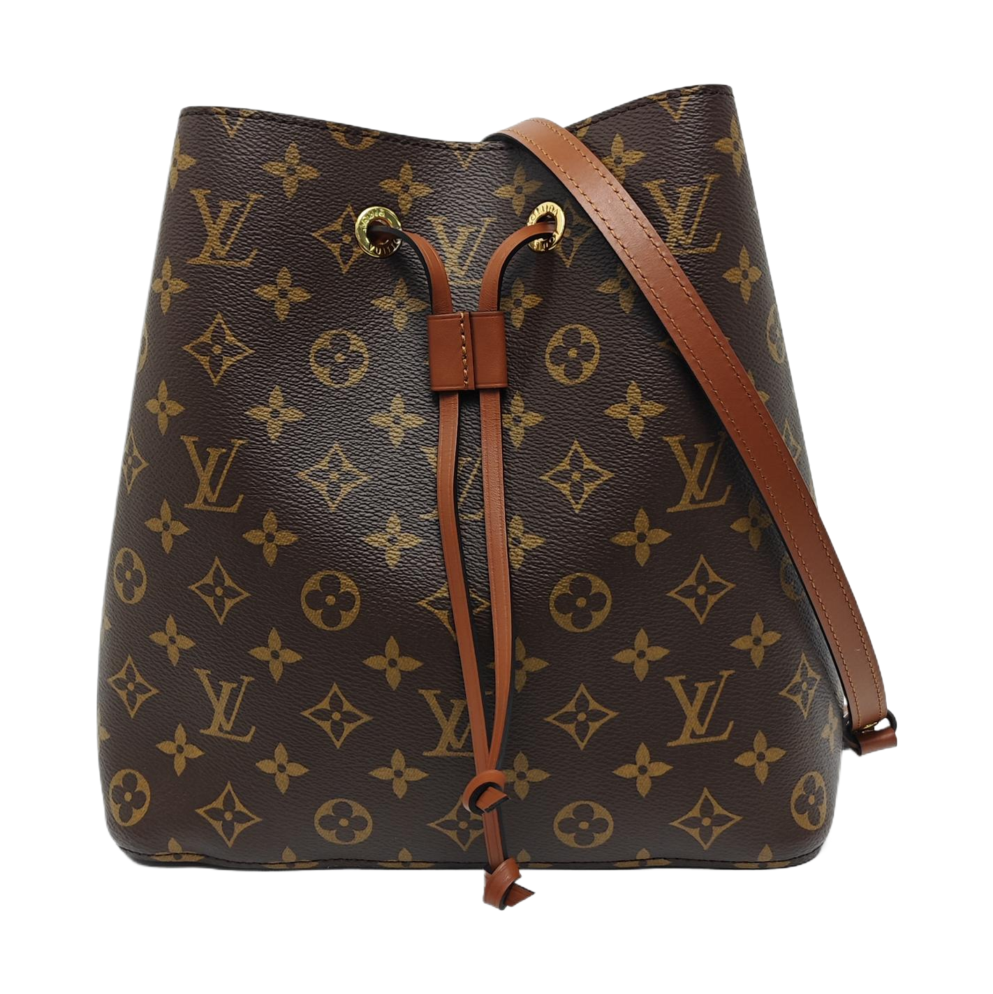 NÉONOÉ MM Monogram Coated Canvas Brown