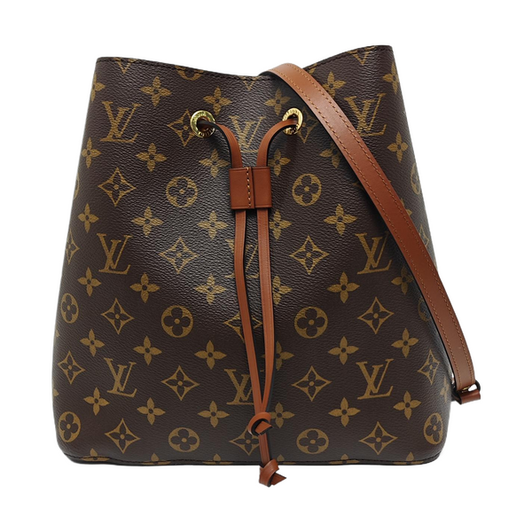 NÉONOÉ MM Monogram Coated Canvas Brown