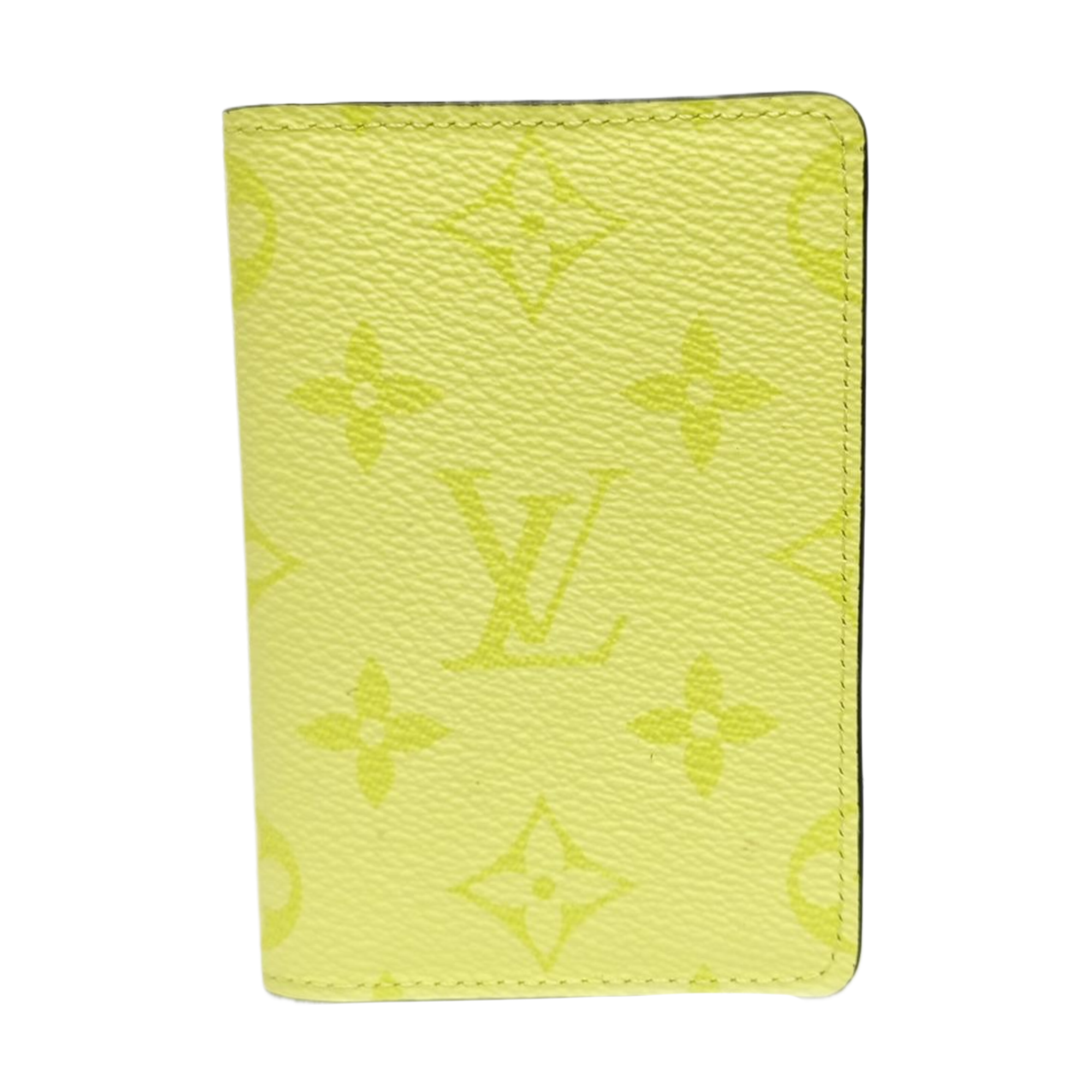 Monogram Coated Canvas Card Holder Yellow