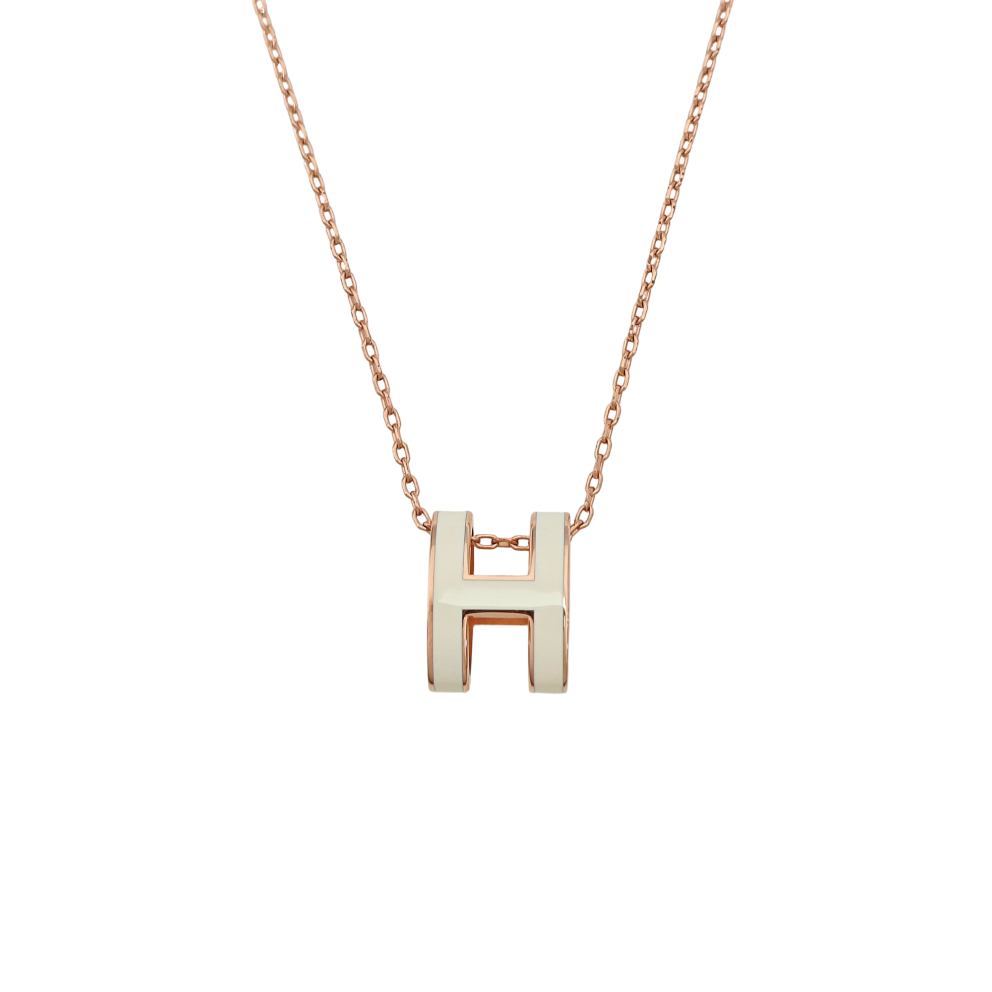 Pop H Metal Rose Gold Necklace
