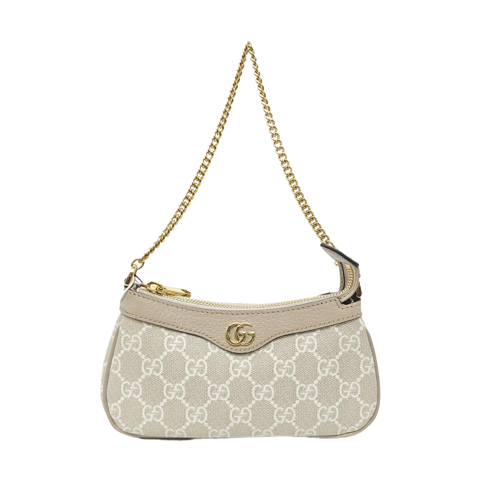 Ophidia Mini Monogram Coated Canvas Beige