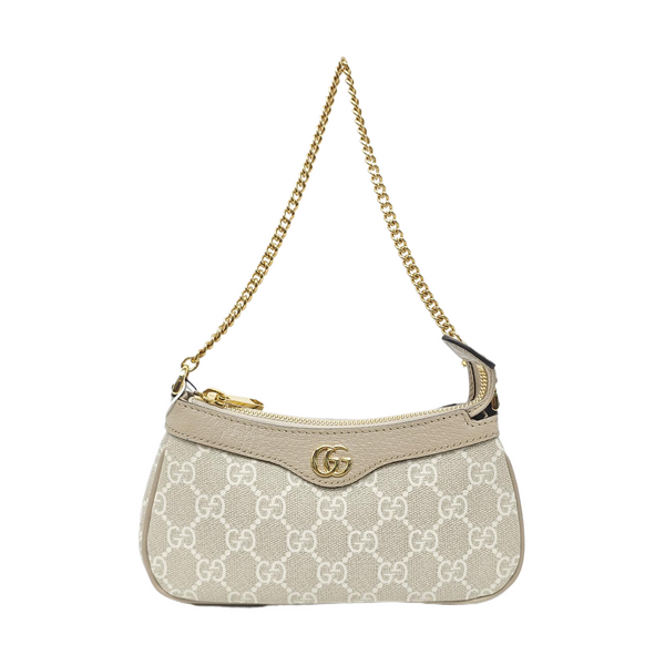 Ophidia Mini Monogram Coated Canvas Beige