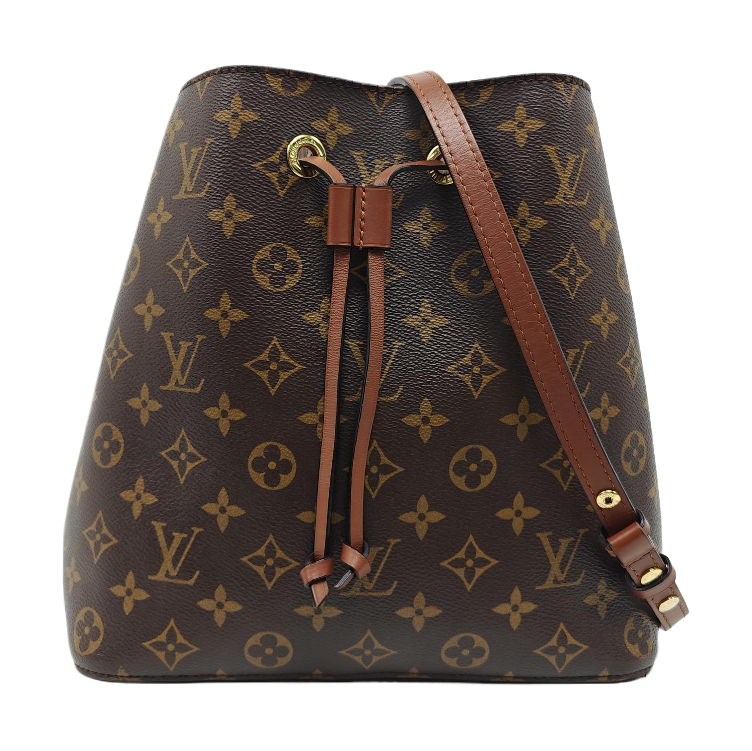 NÉONOÉ MM Monogram Coated Canvas Brown
