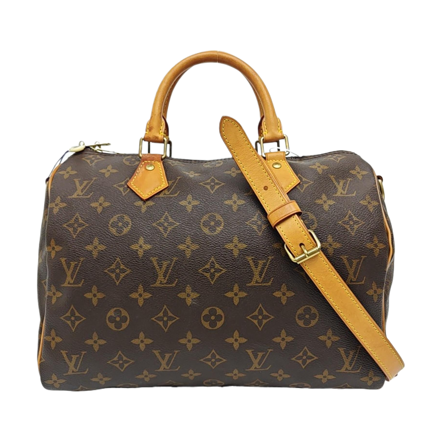 SPEEDY 30 Monogram Coated Canvas Brown