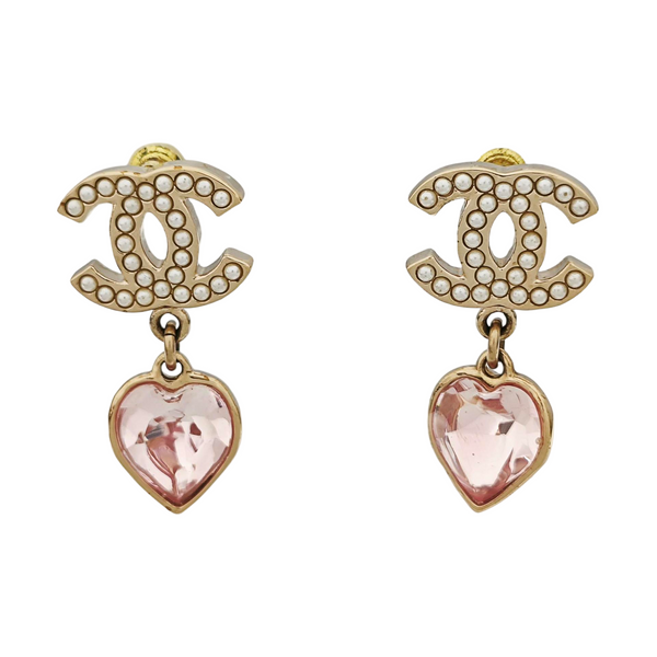 CC Logo Metal Gold Earrings