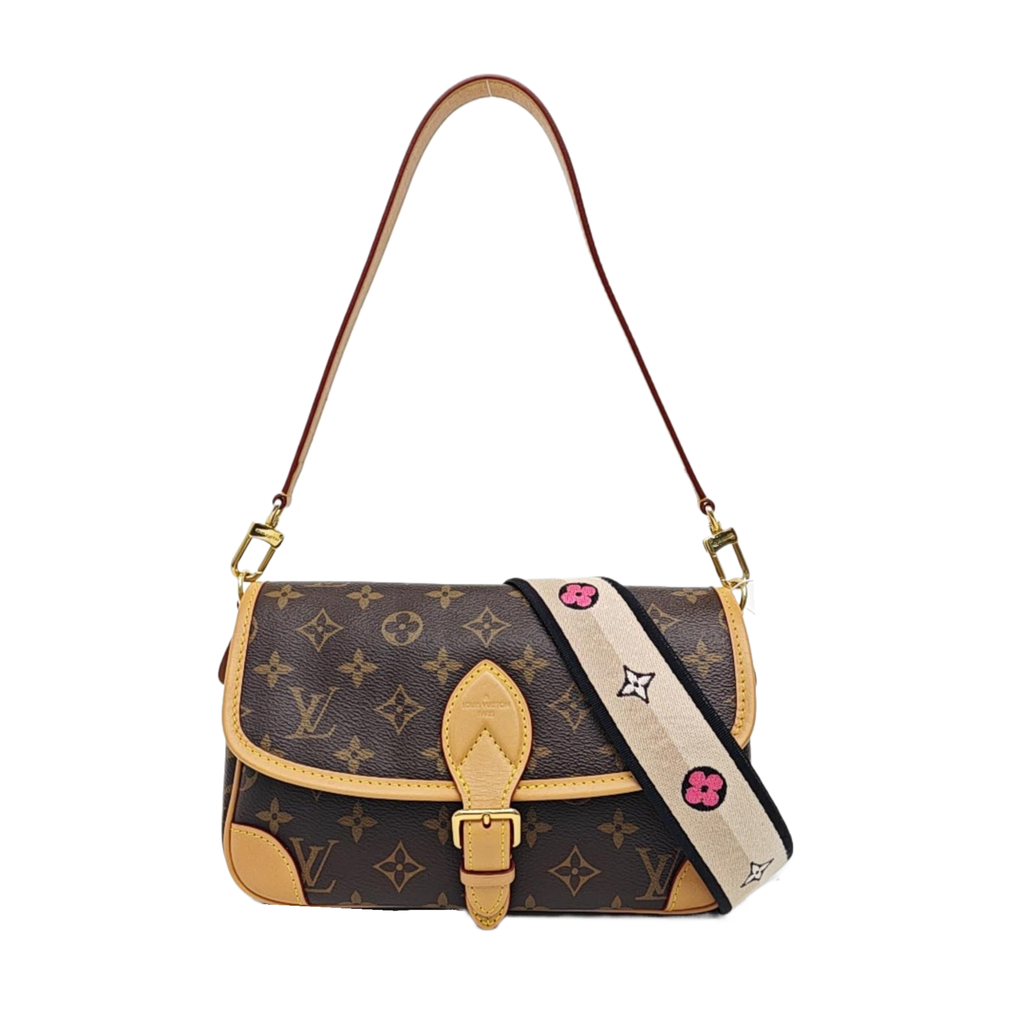 DIANE Monogram Coated Canvas Brown