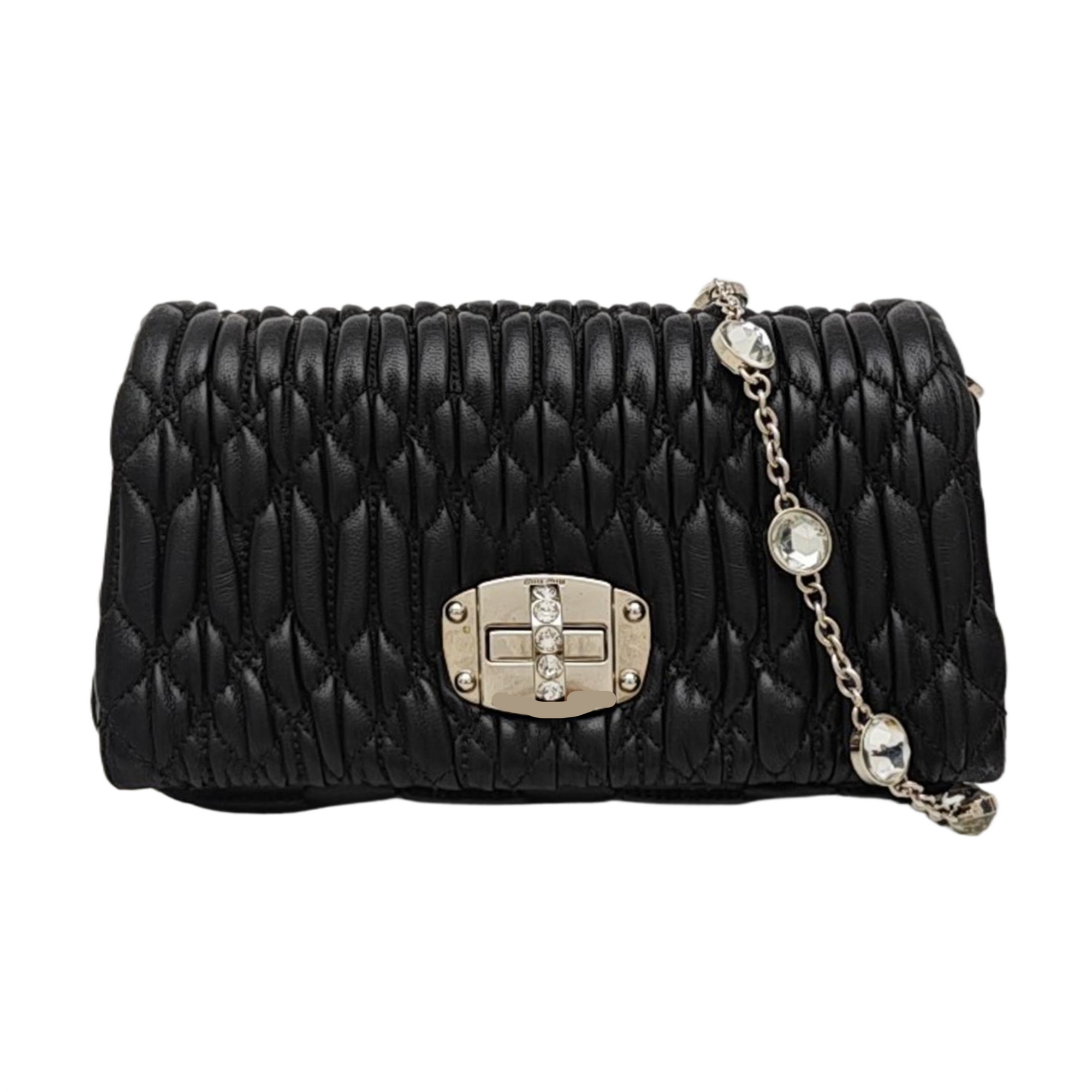 Crystal Mini Lambskin Black