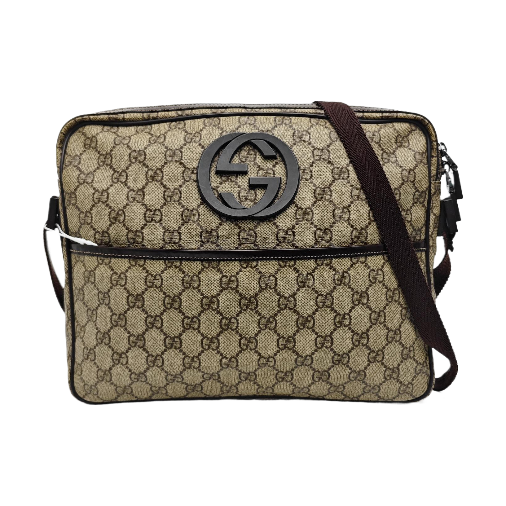 Monogram Coated Canvas Shoulder Bag Beige