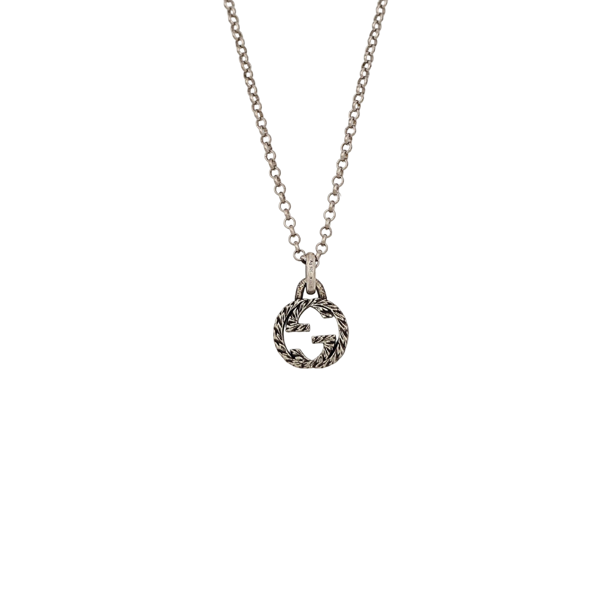 Interlocking G 925 Sterling Silver Necklace