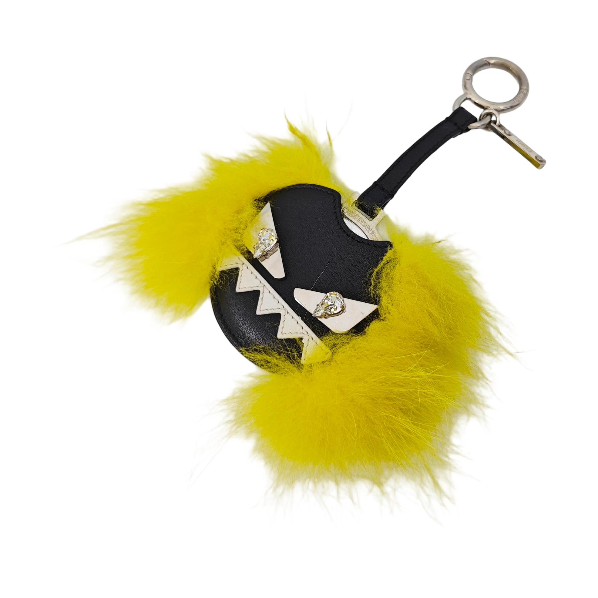 Leather Bag Charm Black