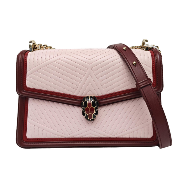 SERPENTI DIAMOND BLAST Small Quilted Calfskin Red