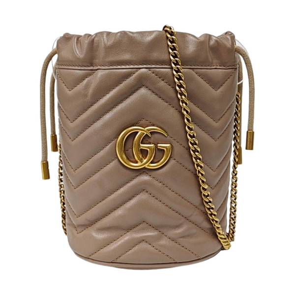 GG Marmont Mini Quilted Calfskin Beige